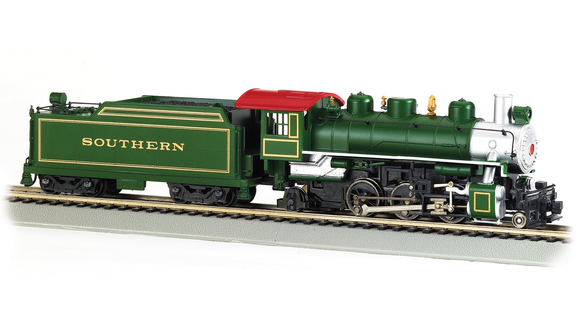 Bachmann HO Southern Prairie Green 2-6-2 Steam Locomotive with smoke - 51504